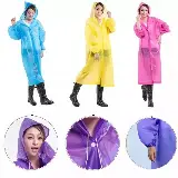 Jas Hujan Model Poncho Waterproof untuk Anak dengan Bahan EVA Tebal — 4