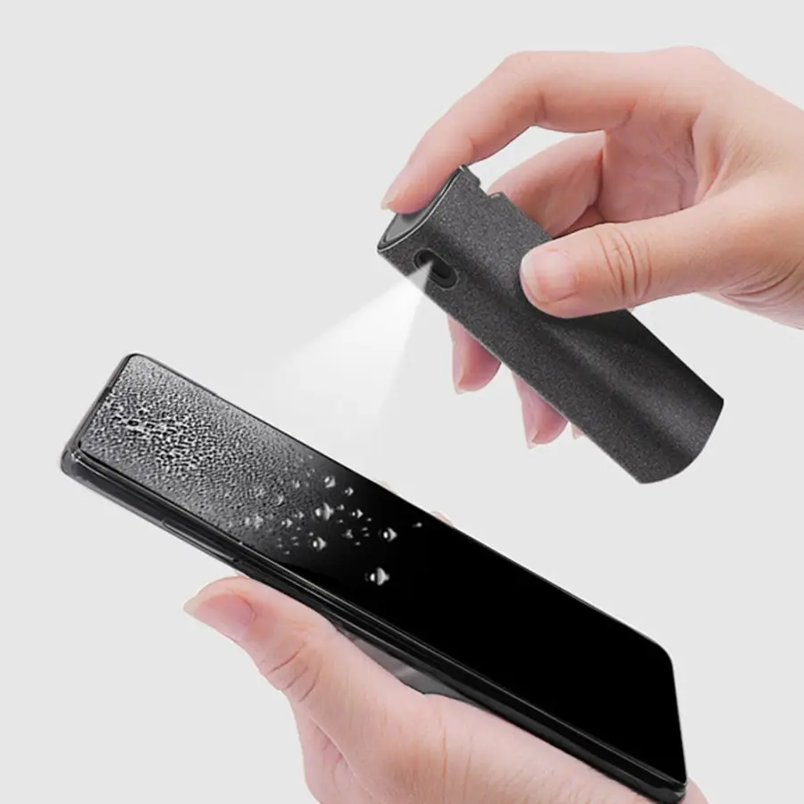 Alat Pembersih Layar 2in1 Dengan Lapisan Microfiber Anti Bakteri