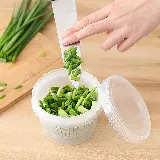 Toples Bulat Tirisan Bawang Sayur Transparan Wadah Serbaguna Dapur — 5