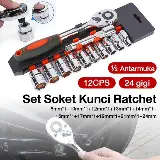 Set Kunci Shock Tool Kit Lengkap 46in1 Socket 1/4 " — 4