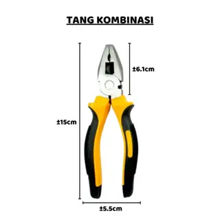 Tang Potong Kombinasi Lancip 6in1 Anti Slip Anti Karat Multifungsi