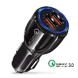 Casan HP Cepat pada Mobil Car Quick Charger Qualcomm QC 3.0 — 1