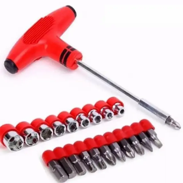 Alat Set Obeng Kunci T Star Sock Multifungsi 24-Pcs