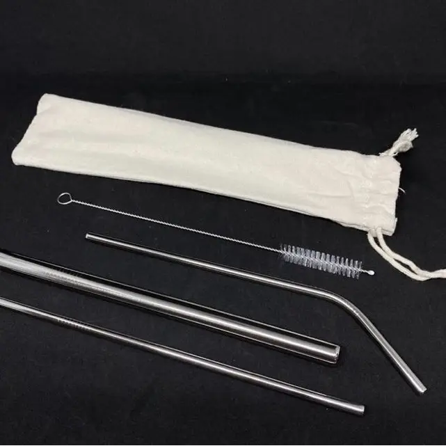 Sedotan Stainless Besi Set 5in1 Anti Karat Food Grade
