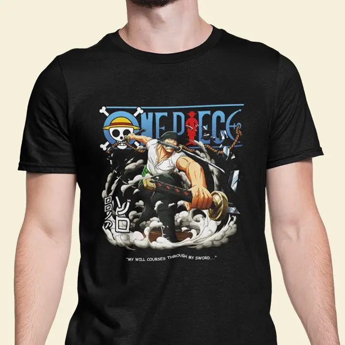 Kaos Anime One Piece Zoro Hitam Baju One Piece