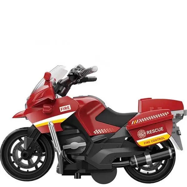 Mainan Die Cast Motor Tarik Polisi Pemadam Anak Laki-laki Warna Warni