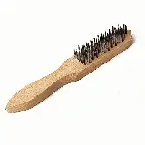 Sikat Baja Kawat 6 Baris Wire Brush Dengan Gagang Kayu — 3