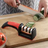 Alat Pengasah Asah Pisau Sayur Dapur 3in1 3 Mode Step — 4