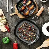Wajan Panci Grill Bbq Korean Panggangan Anti Lengket Bentuk Kotak 20Cm — 4
