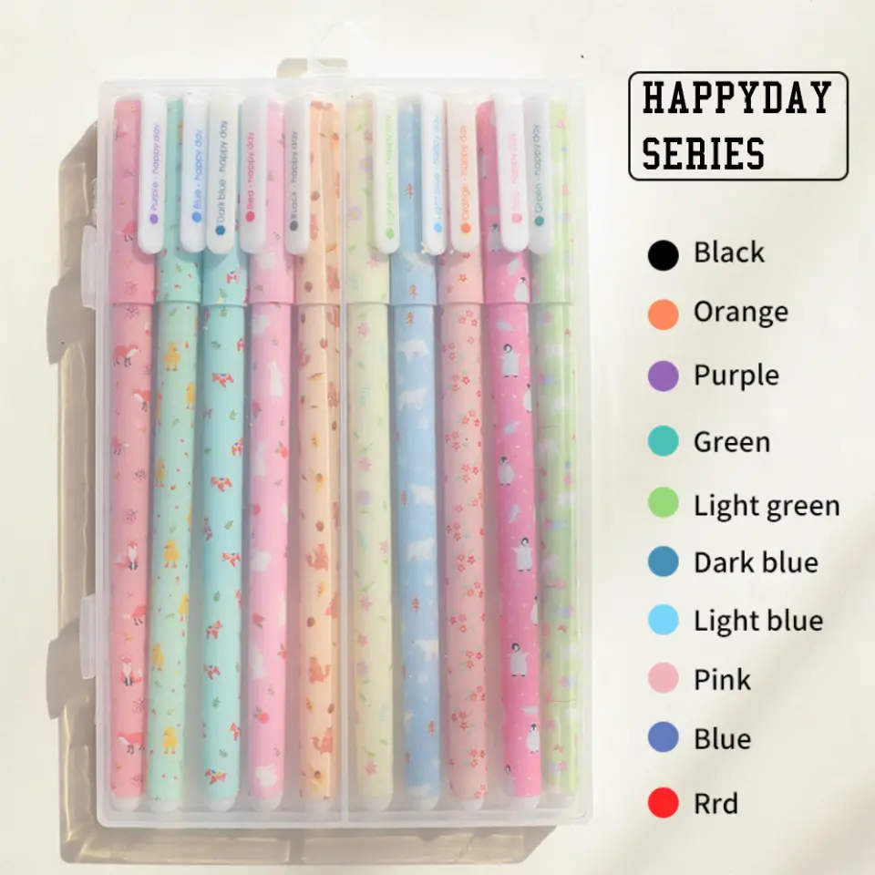 Pulpen Gel Warna Warni Karakter / Pulpen Lucu Korea Unicorn 10in1 Box
