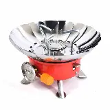 Kompor Camping Mini Portable Gas Stove Bulat Windproof — 1