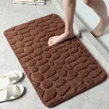 Keset Kamar Mandi Memori Foam Anti Slip Dengan Motif Batu — 8