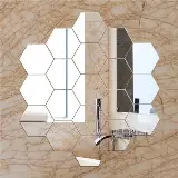 Stiker Cermin Tempel Dinding Sticker Wall Mirror Segi Enam Hexagonal — 3