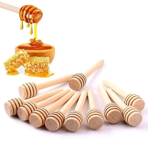Sendok Stik Stick Kayu Adukan Madu Food Grade Honey Dipper Spoon - Kayu