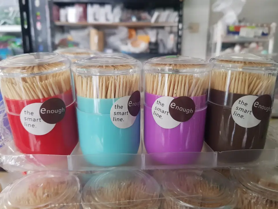 Tusuk Gigi Bambu Dengan Tempat Holder Toothpick Dispenser