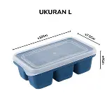 Alat Pencetak Es Batu Puding Agar-Agar 6 Kotak dengan Penutup — 10