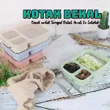 Tempat Makanan Kotak Bekal Plastik Lunch Box Bento Korea Microwavable — 9