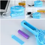 Kipas Angin Portable Handy Mini Rechargeable Portable 2000mAh Lipat — 7