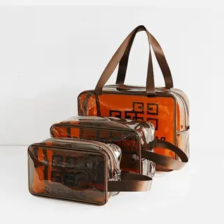 Tas Pouch Travel Kosmetik Wanita Transparan Premium