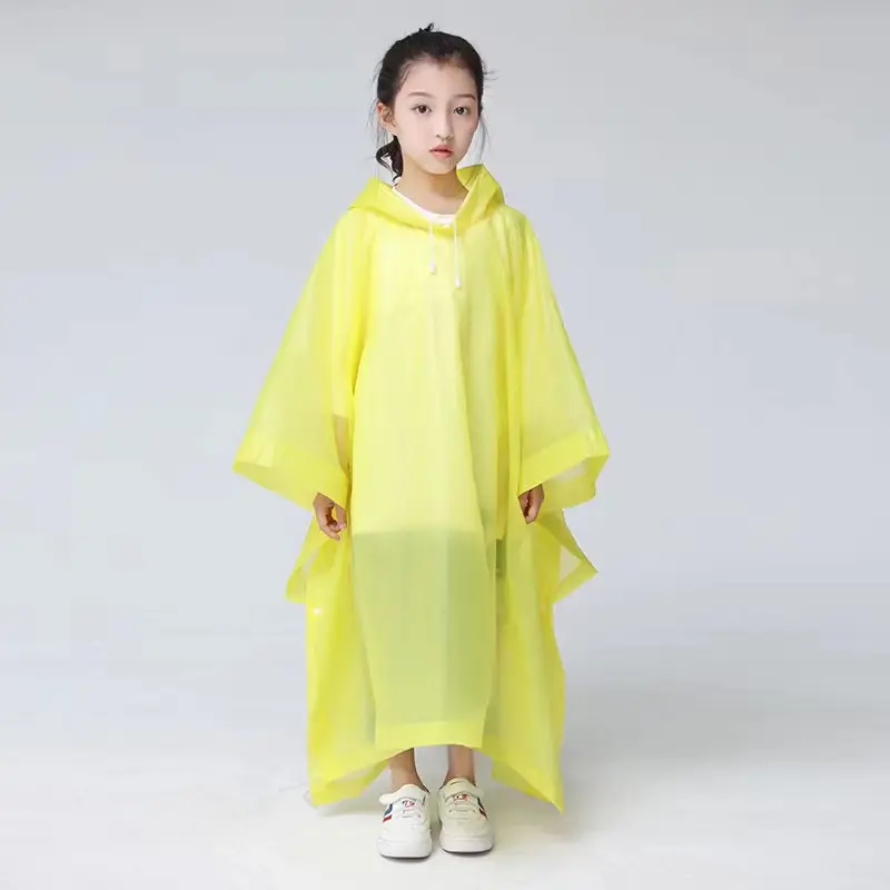 Jas Hujan Model Poncho Waterproof untuk Anak dengan Bahan EVA Tebal