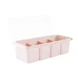 Wadah Tempat Kotak Bumbu Dapur Garam Gula Micin Minimalis 4 Sekat — 1