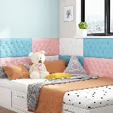 Wallpaper Foam 3D Headboard Bed Wall Sticker Dinding — 9