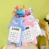 Kalkulator Mini Portable 8 Digit Dengan Motif Beruang — 3