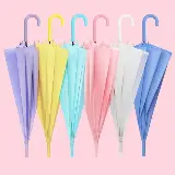 Payung Cantik Bening Transparan Polos Korea Jepang Style Warna Warni — 9