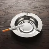 Ashtray Asbak Stainless Tempat Abu Anti Karat Bentuk Bulat — 2