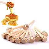 Sendok Stik Stick Kayu Adukan Madu Food Grade Honey Dipper Spoon - Kayu — 1