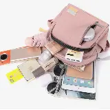 Tas Ransel Wanita Kulit Korea Kekinian Import Tali Slempang 2in1 — 6