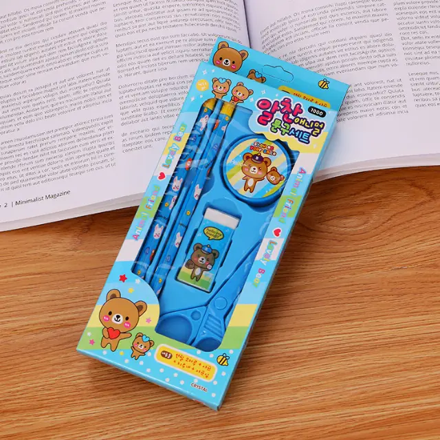 stationary set Alat Tulis Lucu Dengan Character 5 pcs