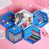 Crayon Set Menggambar Melukis Karakter 4 in 1 Isi 46pcs — 1