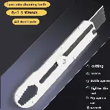 Pisau Cutter Besar Super Tajam 9 in 1 Stainless Steel — 5
