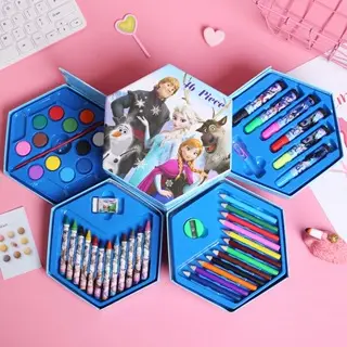 Crayon Set Menggambar Melukis Karakter 4 in 1 Isi 46pcs