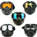 Kacamata Google Full Face Helm Masker Motor Paintball Airsoft Trail — 3