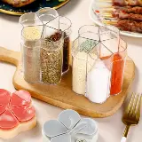 Tempat Penyimpanan Rak Bumbu Dapur Tabur Sekat Garam Merica Bunga 5in1 — 2