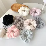 Ikat Rambut Elastis Wanita Anak Halus Kunciran Polos Berbulu Korea — 10