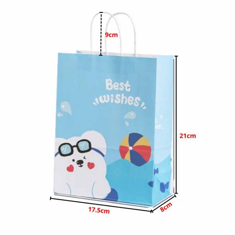 Paperbag Karakter Kartun Beruang Lucu Hampers Bahan Karton Sampul