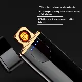 Korek Api Elektrik Fingerprint Pemantik Api Touch Screen Slim — 3