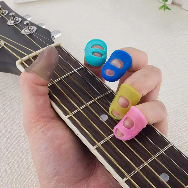 Pelindung Jari Alat Bantu Bermain Gitar untuk Pemula 5pcs