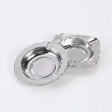 Ashtray Asbak Stainless Tempat Abu Anti Karat Bentuk Bulat — 3
