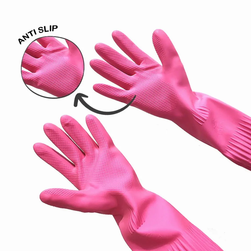 Sarung Tangan Karet Latex Cuci Piring Dan Baju Anti Air Anti Kotor