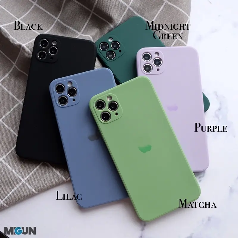 Softcase Fullcover Quare Edge Matte iPhone Dengan Bahan Silicon