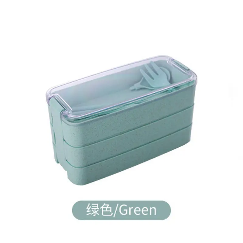 Kotak Makan Set Tingkat Mika Lunch Box 3 Susun Sumpit Sendok Garpuh