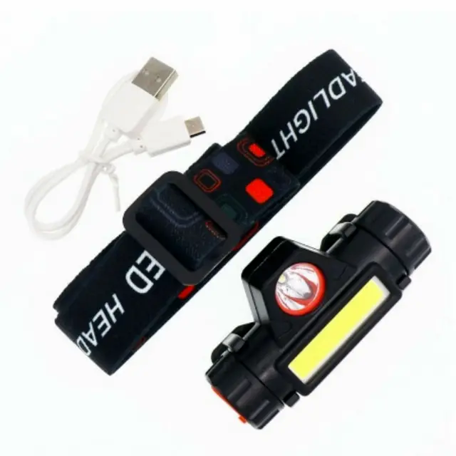 Lampu Senter Kepala Head Lamp Led 2 Mode 90? Waterproof Rechargeable