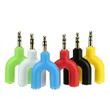 Splitter Audio Jack Splitter Jack 3.5 To Dual Female U Shape 2in1 — 2