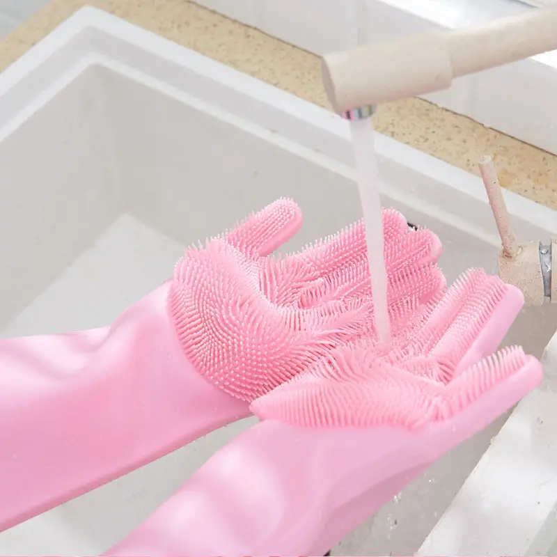Sarung Tangan Cuci Piring Silikon Anti Air 1 Pasang