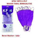 Masker Kf94 Kain Warna Warni Hitam Ungu Navy Grey Isi 10 Pcs — 6