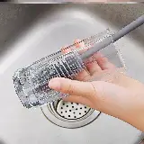 Sikat Pembersih Botol Gelas Minum Silicone Gagang Panjang — 1